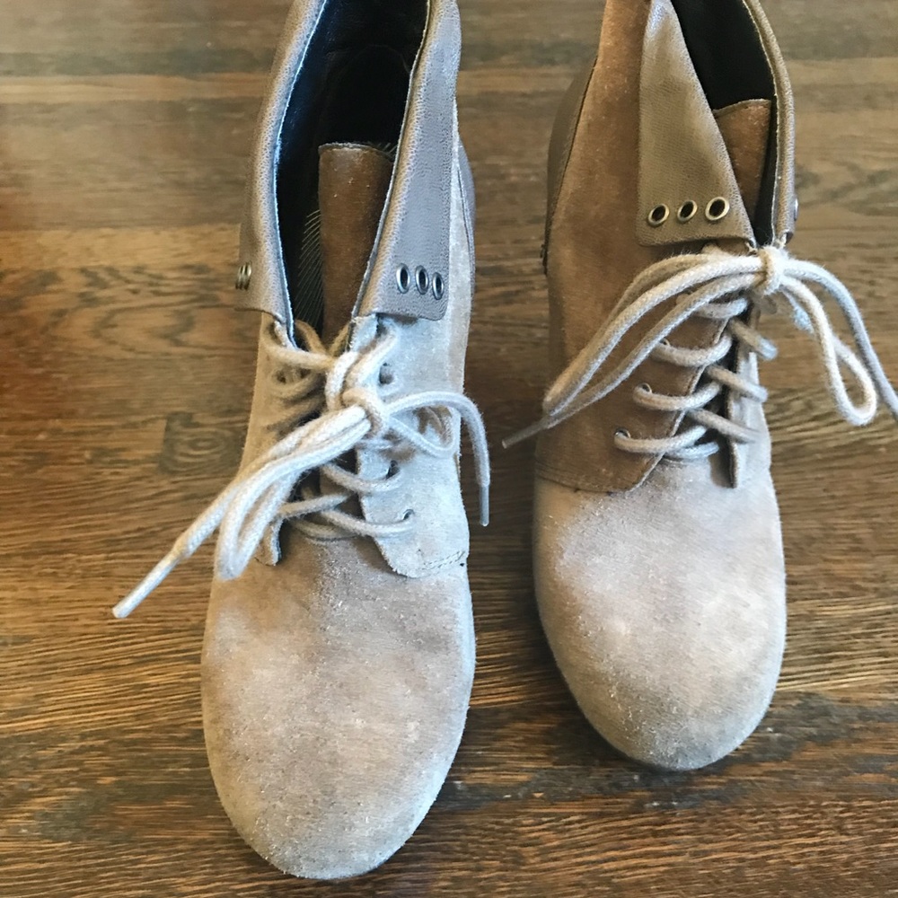 Trouve suede platform booties